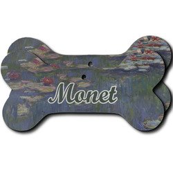 Water Lilies by Claude Monet Ceramic Dog Ornament - Front & Back