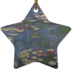 Water Lilies by Claude Monet Star Ceramic Ornament