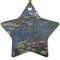 Water Lilies by Claude Monet Ceramic Flat Ornament - Star (Front)