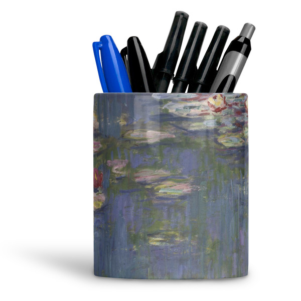 Custom Water Lilies by Claude Monet Ceramic Pen Holder