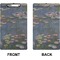 Water Lilies by Claude Monet Clipboard (Legal) (Front + Back)