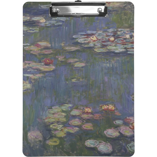 Custom Water Lilies by Claude Monet Clipboard (Letter Size)