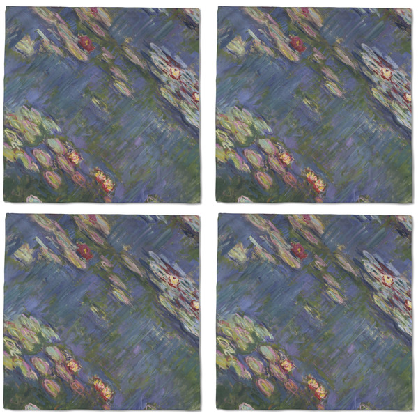 Water Lilies by Claude Monet Cloth Napkins - Personalized Dinner (APPROVAL) Set of 4