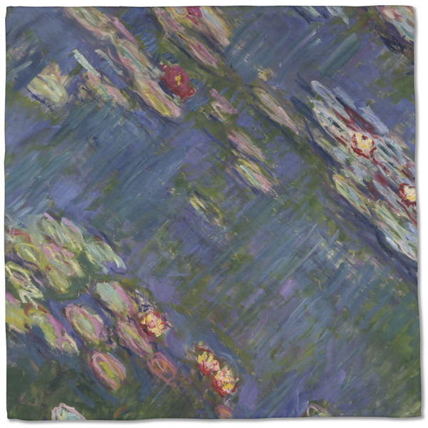 Water Lilies by Claude Monet Cloth Napkins - Personalized Dinner (Full Open)