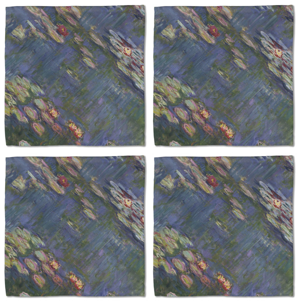 Water Lilies by Claude Monet Cloth Napkins - Personalized Lunch (APPROVAL) Set of 4