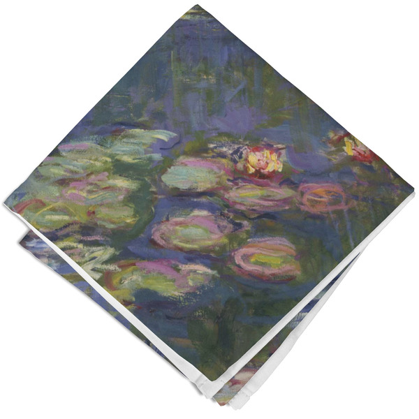 Custom Water Lilies by Claude Monet Cloth Cocktail Napkin - Single