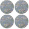 Water Lilies by Claude Monet Coaster Round Rubber Back - Apvl