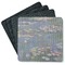 Water Lilies by Claude Monet Square Rubber Backed Coasters - Set of 4