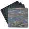 Water Lilies by Claude Monet Square Rubber Backed Coasters - Set of 4