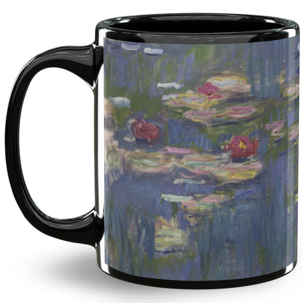 Custom Water Lilies by Claude Monet 11 Oz Coffee Mug - Black