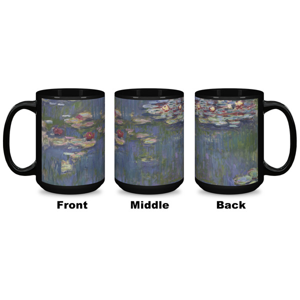 Water Lilies by Claude Monet Coffee Mug - 15 oz - Black APPROVAL
