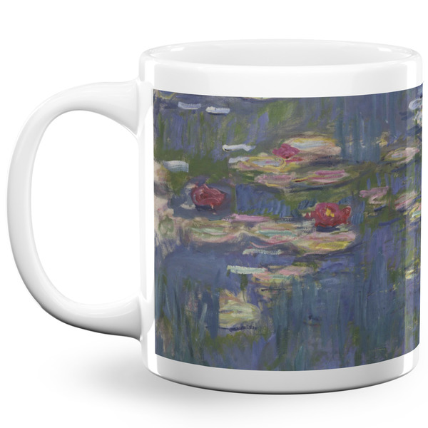 Custom Water Lilies by Claude Monet 20 Oz Coffee Mug - White