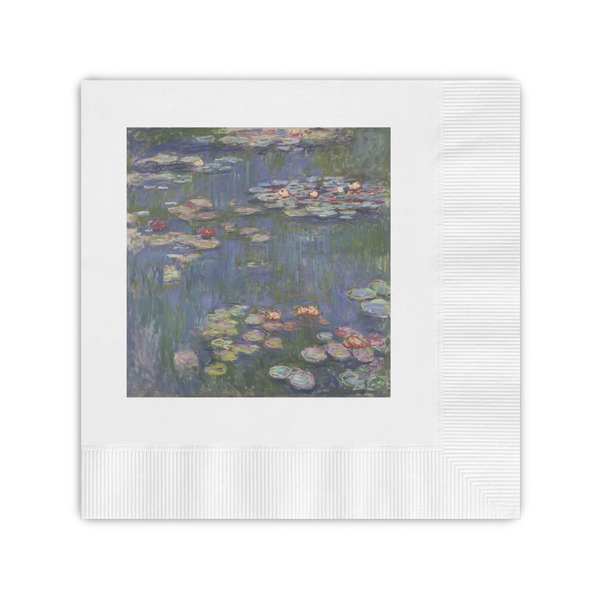 Custom Water Lilies by Claude Monet Coined Cocktail Napkins