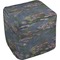 Water Lilies by Claude Monet Cube Pouf Ottoman (Top)