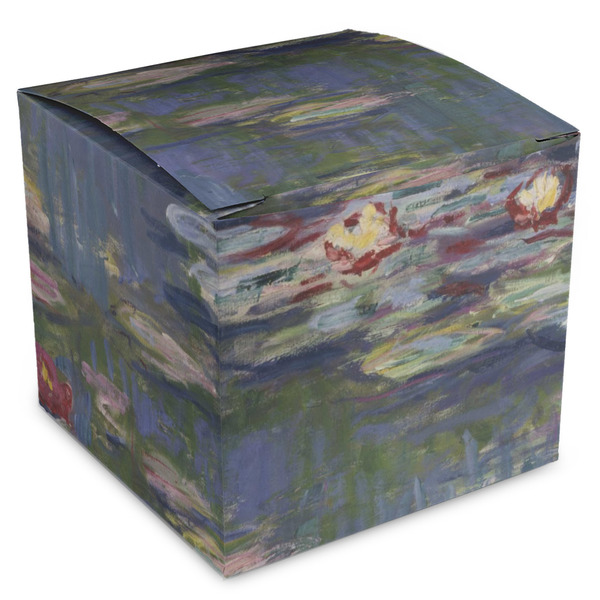 Custom Water Lilies by Claude Monet Cube Favor Gift Boxes
