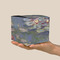 Water Lilies by Claude Monet Cube Favor Gift Box - On Hand - Scale View