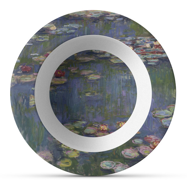 Custom Water Lilies by Claude Monet Plastic Bowl - Microwave Safe - Composite Polymer