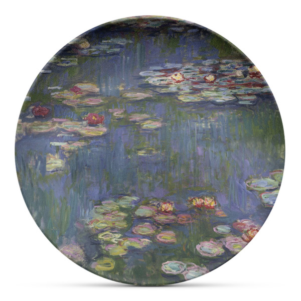 Custom Water Lilies by Claude Monet Microwave Safe Plastic Plate - Composite Polymer
