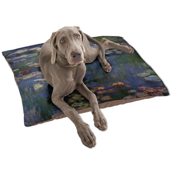 Custom Water Lilies by Claude Monet Dog Bed - Large