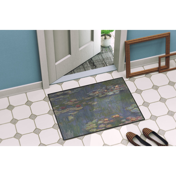 Water Lilies by Claude Monet Door Mat Lifestyle