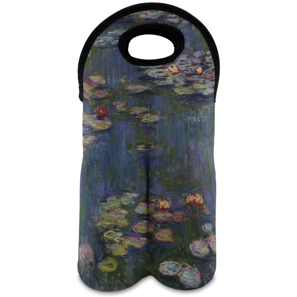 Custom Water Lilies by Claude Monet Wine Tote Bag (2 Bottles)