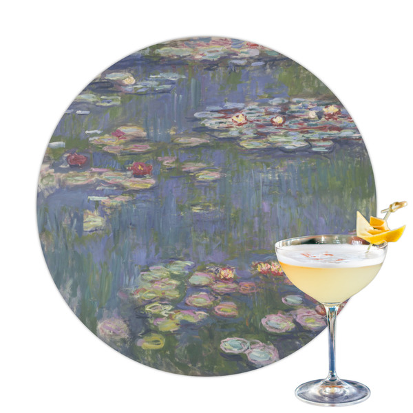 Custom Water Lilies by Claude Monet Printed Drink Topper - 3.25"
