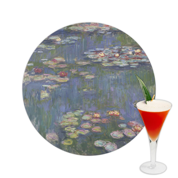 Custom Water Lilies by Claude Monet Printed Drink Topper -  2.5"