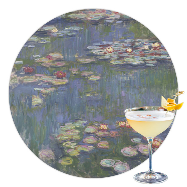 Custom Water Lilies by Claude Monet Printed Drink Topper - 3.5"
