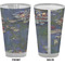 Water Lilies by Claude Monet Pint Glass - Full Color - Front & Back Views