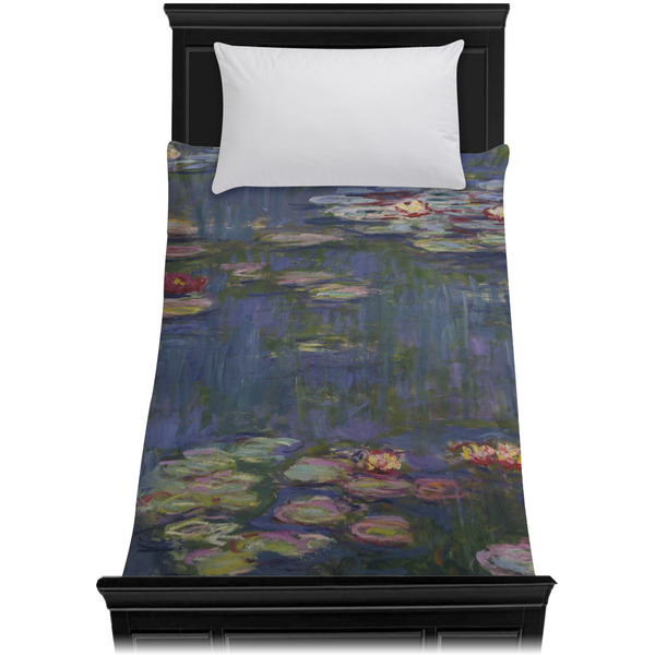 Water Lilies by Claude Monet Duvet Cover - Twin XL - On Bed - No Prop