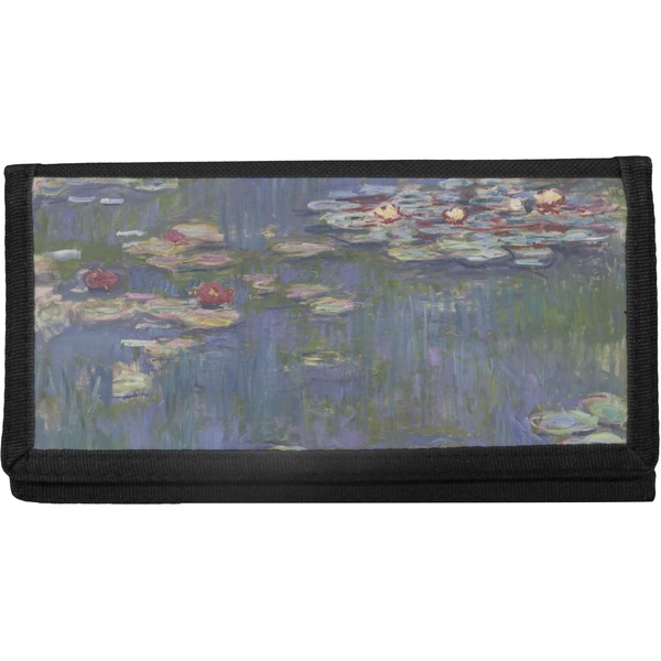 Custom Water Lilies by Claude Monet Canvas Checkbook Cover