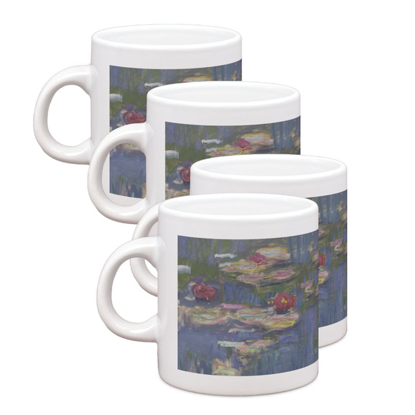 Custom Water Lilies by Claude Monet Single Shot Espresso Cups - Set of 4