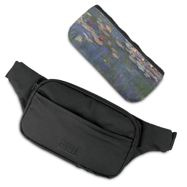 Water Lilies by Claude Monet Fanny Packs - FLAT (flap off)