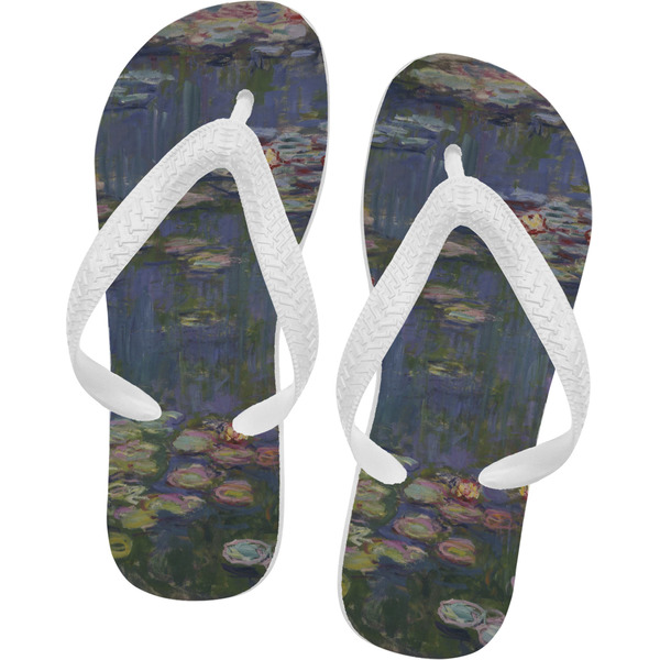Custom Water Lilies by Claude Monet Flip Flops - Small