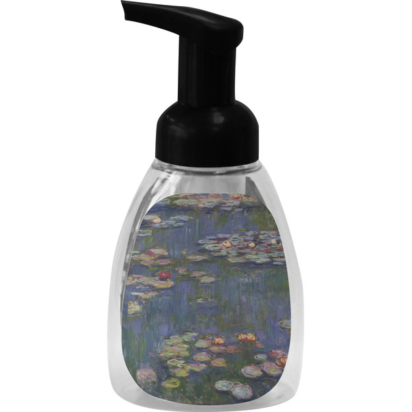 Custom Water Lilies by Claude Monet Foam Soap Bottle - Black