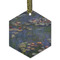Water Lilies by Claude Monet Frosted Glass Ornament - Hexagon