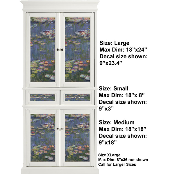 Water Lilies by Claude Monet Full Cabinet (Show Sizes)