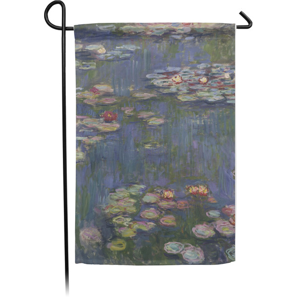 Custom Water Lilies by Claude Monet Small Garden Flag - Single Sided