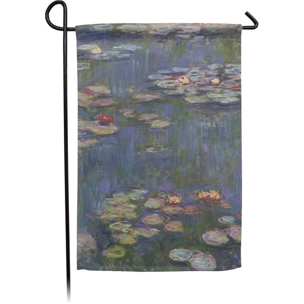 Custom Water Lilies by Claude Monet Small Garden Flag - Double Sided