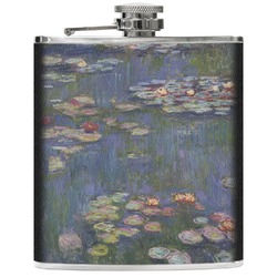 Water Lilies by Claude Monet Genuine Leather Flask