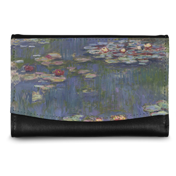 Custom Water Lilies by Claude Monet Genuine Leather Women's Wallet - Small