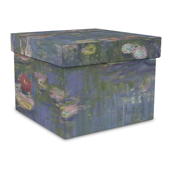 Custom Water Lilies by Claude Monet Gift Box with Lid - Canvas Wrapped - Large