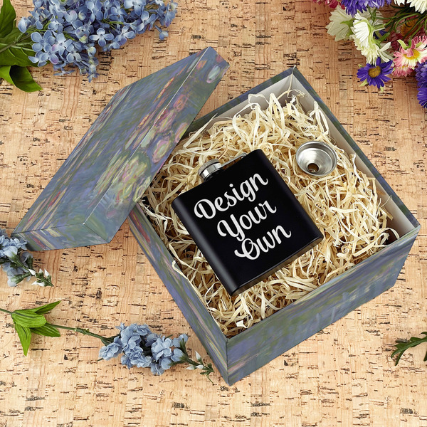 Water Lilies by Claude Monet Gift Boxes with Lid - Canvas Wrapped - Large - In Context