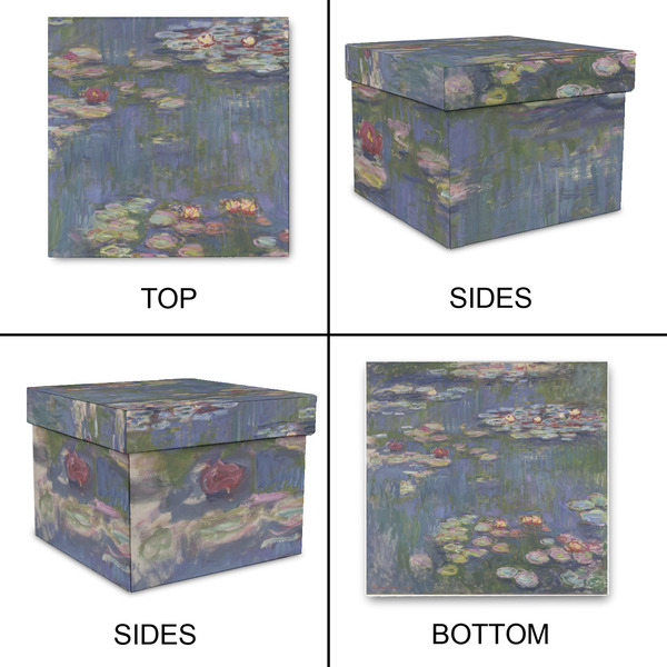 Water Lilies by Claude Monet Gift Boxes with Lid - Canvas Wrapped - Medium - Approval