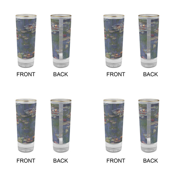Water Lilies by Claude Monet Glass Shot Glass - 2 oz - Set of 4 - APPROVAL