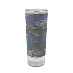 Water Lilies by Claude Monet 2 oz Shot Glass - Glass with Gold Rim