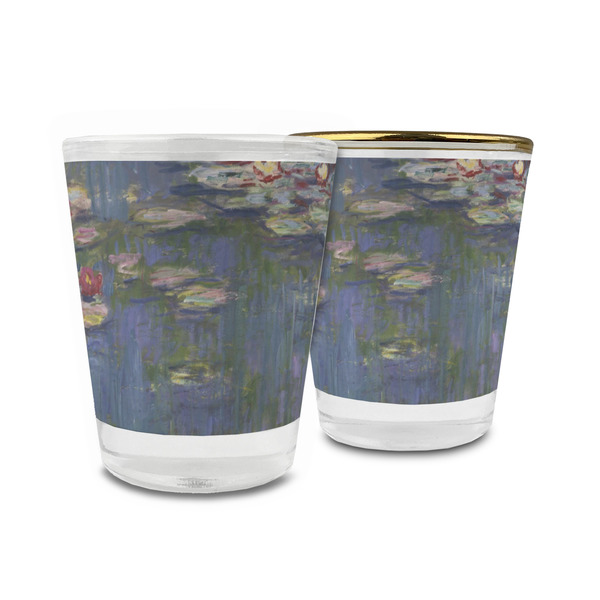 Custom Water Lilies by Claude Monet Glass Shot Glass - 1.5 oz
