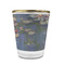 Water Lilies by Claude Monet Glass Shot Glass - With gold rim - FRONT