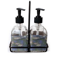 Water Lilies by Claude Monet Glass Soap & Lotion Bottles