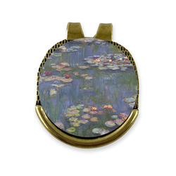 Water Lilies by Claude Monet Golf Ball Marker - Hat Clip - Gold